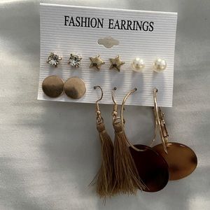 6 pairs of fashion earrings